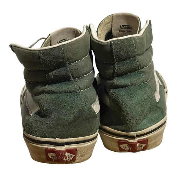 Vans Sk8 Hi Forest Green Suede Canvas High Top Skate Sneakers Men's Size 7.5/9 W - Picture 5 of 8
